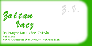 zoltan vacz business card