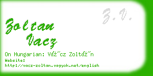 zoltan vacz business card